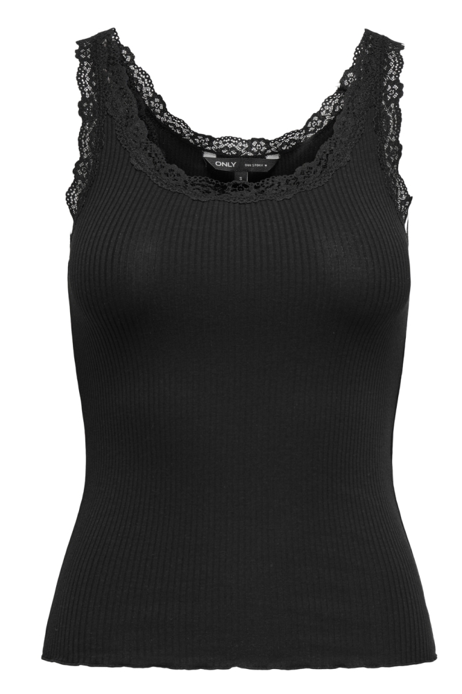 ONLSARA SHARAI LACE TANK TOP JRS NO 15345994 BLACK